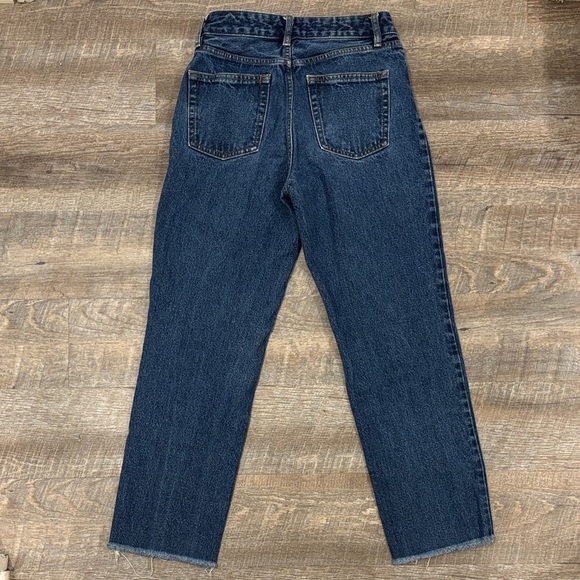 Brandy Melville/John Galt Raw Hem Cropped Straight Leg Jeans Size Medium - Picture 6 of 7